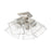Livex Mission 4 Light Flush Mount , Brushed Nickel/Clear Glass