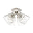 Livex Mission 4 Light Flush Mount , Brushed Nickel/Clear Glass