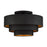 Livex Sentosa 4Lt Extra Large Semi-Flush, Black/Black/Orange