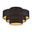 Livex Sentosa 4Lt Extra Large Semi-Flush, Black/Black/Orange