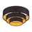Livex Sentosa 4Lt Extra Large Semi-Flush, Black/Black/Orange