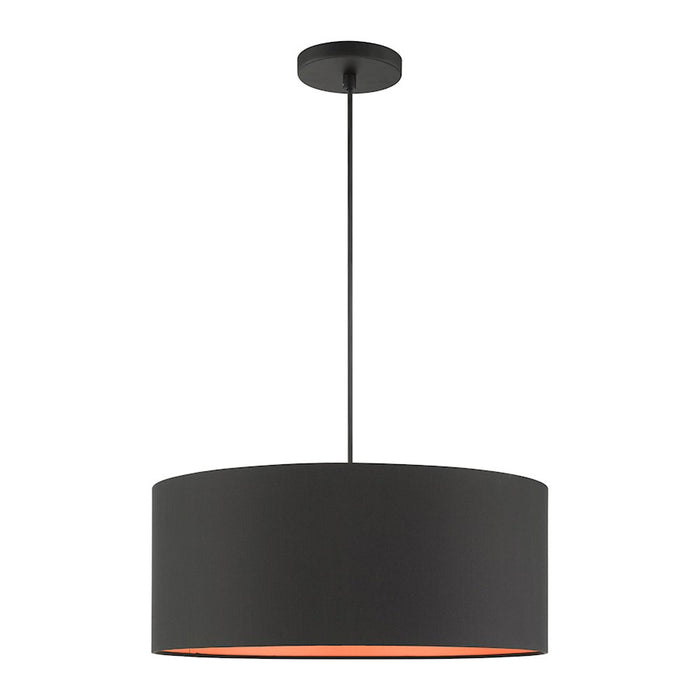 Livex Sentosa 3 Light Drum Pendant, Black