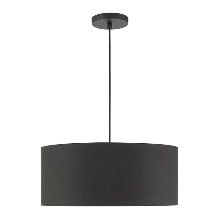Livex Sentosa 3 Light Drum Pendant, Black