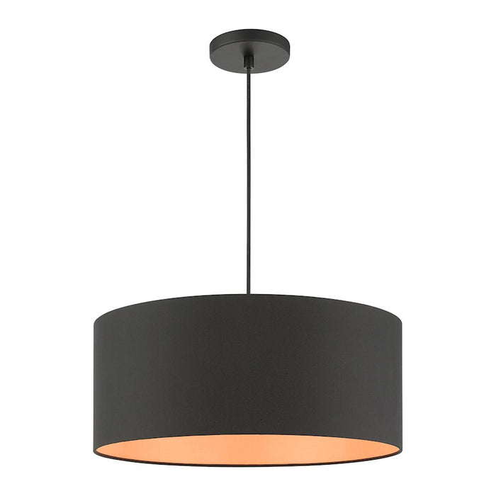 Livex Sentosa 3 Light Drum Pendant, Black