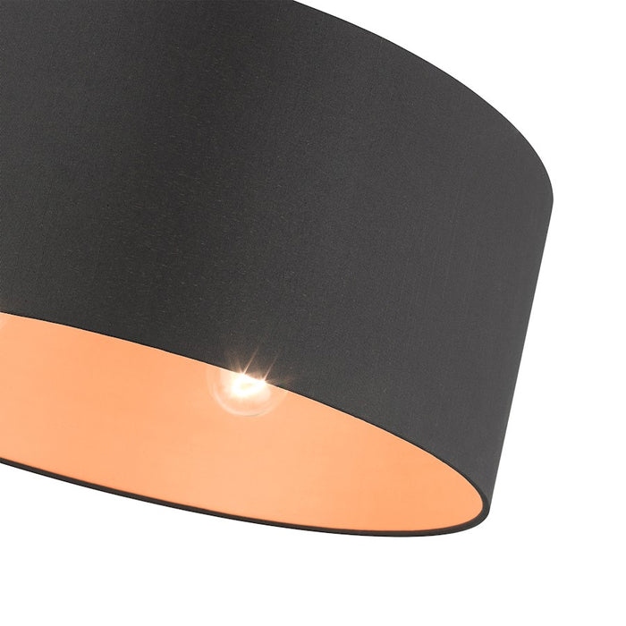 Livex Sentosa 3 Light Drum Pendant, Black