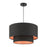 Livex Sentosa 3 Light Double Drum Pendant, Black