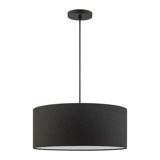 Livex Bainbridge 3 Light Drum Pendant, Black