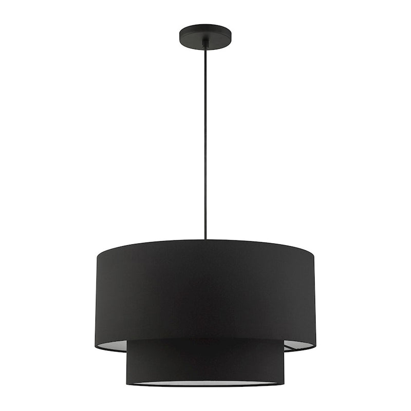 Livex Bainbridge 3 Light Pendant, Black
