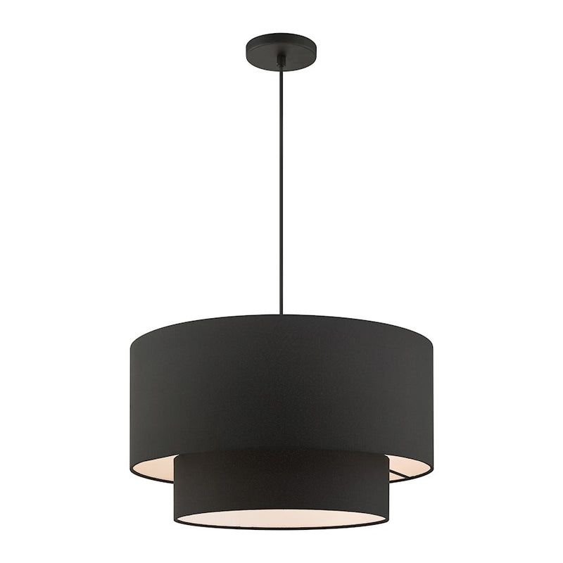 Livex Bainbridge 3 Light Pendant, Black