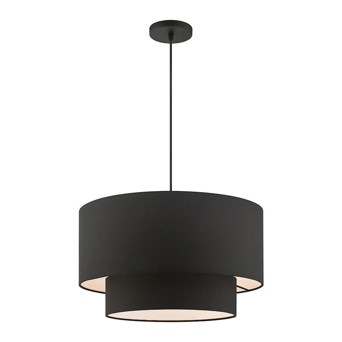 Livex Bainbridge 3 Light Pendant, Black