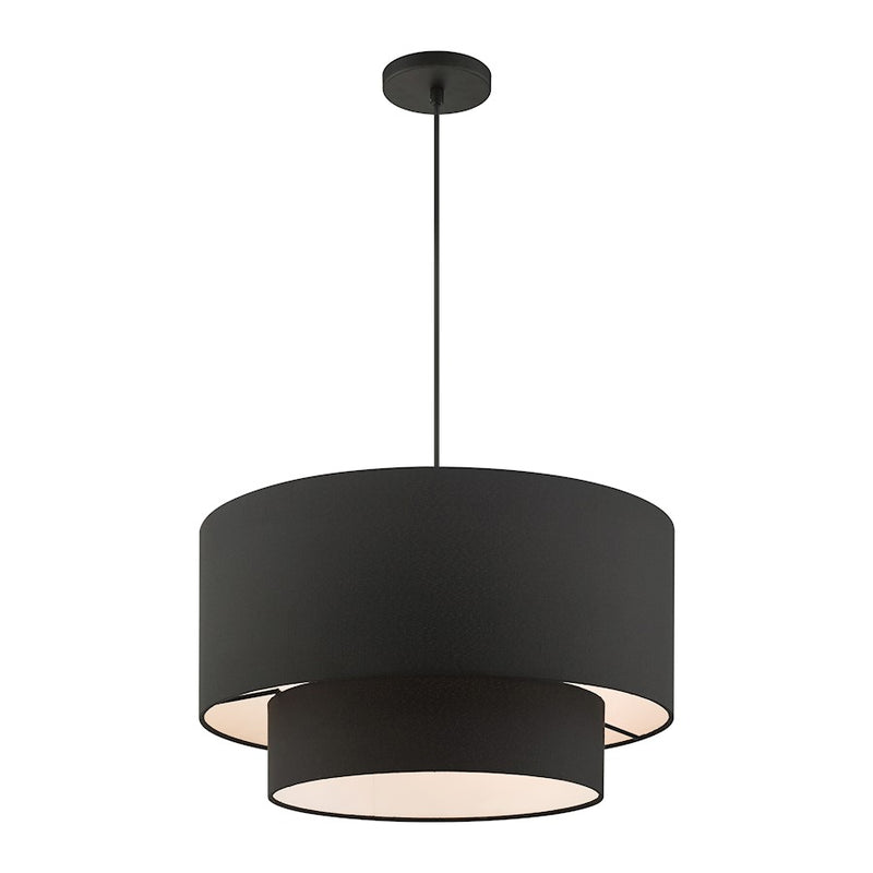 Livex Bainbridge 3 Light Pendant, Black