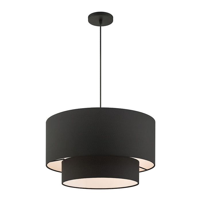 Livex Bainbridge 3 Light Pendant, Black
