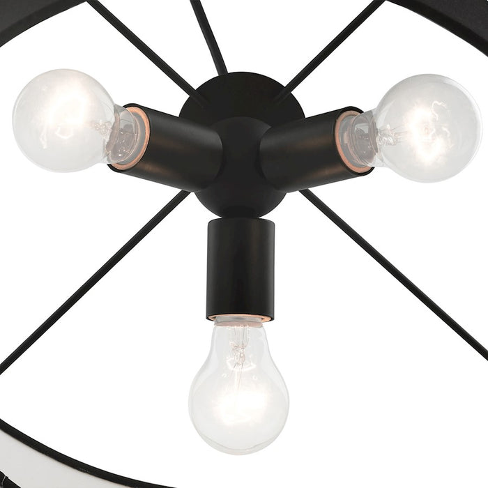 Livex Bainbridge 3 Light Pendant, Black