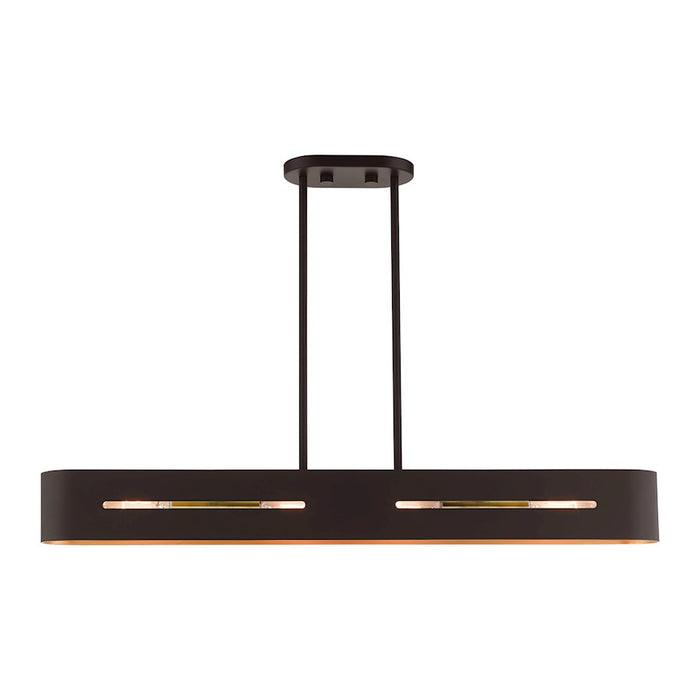 Livex Ravena 4 Light Linear Chandelier
