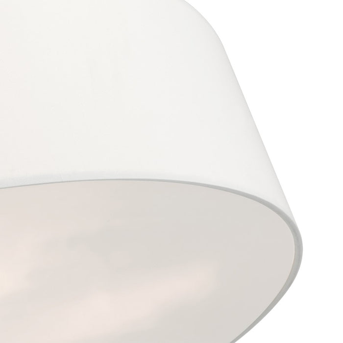 Livex Meridian 6 Light Drum Semi Flush Mount, Nickel
