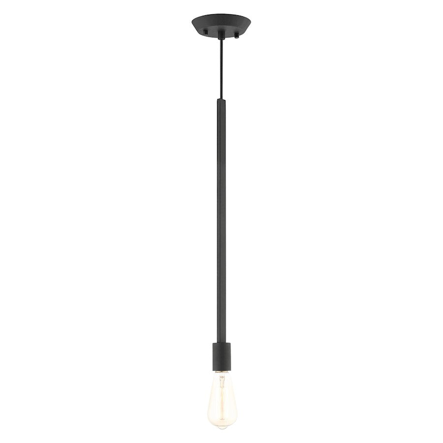 Livex Prague 1 Light Pendant, Black