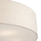 Livex Monroe 6Lt 11" Semi-Flush, Brass/Oatmeal/White