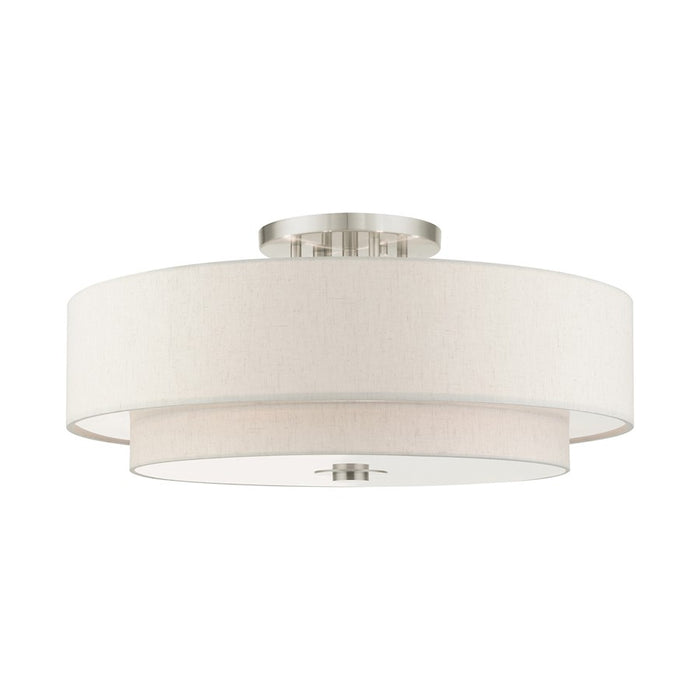 Livex Meridian 6 Light Semi Flush Mount
