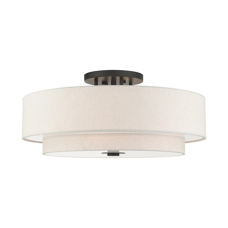 Livex Meridian 6 Light Semi Flush Mount