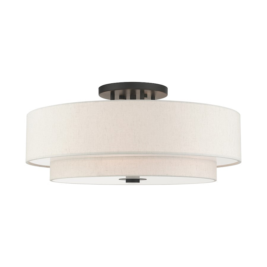 Livex Meridian 6 Light Semi Flush Mount