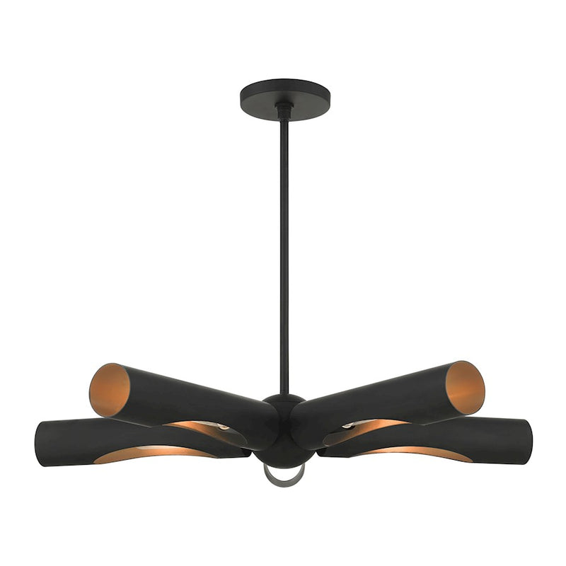 Livex Novato 5 Light Chandelier, Black