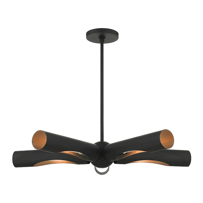 Livex Novato 5 Light Chandelier, Black