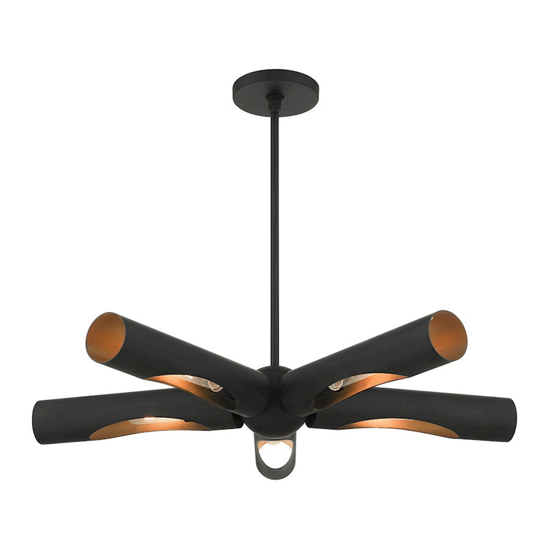 Livex Novato 5 Light Chandelier, Black