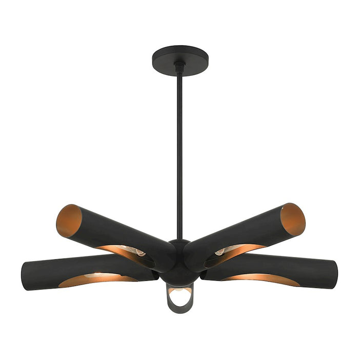 Livex Novato 5 Light Chandelier, Black