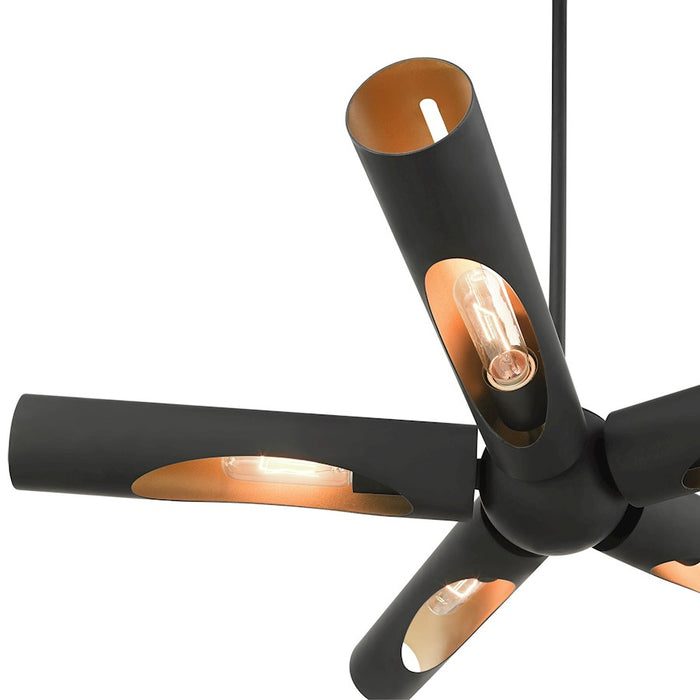 Livex Novato 5 Light Chandelier, Black