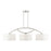 Livex Meridian 3 Light Linear Arched Chandelier, Brushed Nickel