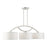 Livex Meridian 3 Light Linear Arched Chandelier, Brushed Nickel