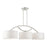 Livex Meridian 3 Light Linear Arched Chandelier, Brushed Nickel