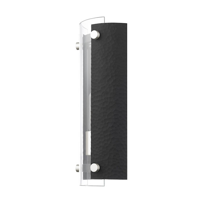 Livex Barcelona 1 Light Sconce, Black with Nickel Accents/Clear