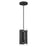 Livex Barcelona 1 Light Pendant, Black with Nickel Accents/Clear
