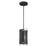 Livex Barcelona 1 Light Pendant, Black with Nickel Accents/Clear