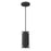 Livex Barcelona 1 Light Pendant, Black with Nickel Accents/Clear