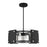 Livex Barcelona 7 Light Pendant Chandelier, Black/Nickel/Clear