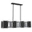 Livex Barcelona 8 Light Linear Chandelier, Black/Nickel Accents/Clear