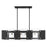 Livex Barcelona 8 Light Linear Chandelier, Black/Nickel Accents/Clear