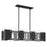 Livex Barcelona 8 Light Linear Chandelier, Black/Nickel Accents/Clear