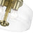 Livex Whitworth 3Lt Semi-Flush, Antique Brass/Clear