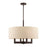 Livex Cresthaven 4-Light Chandelier, Bronze/Brass/Ash Linen Hardback