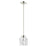 Livex Rotterdam 1 Light Pendant, Polished Nickel/Clear Crystals