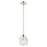 Livex Rotterdam 1 Light Pendant, Polished Nickel/Clear Crystals