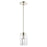 Livex Rotterdam 1 Light Pendant, Polished Nickel/Clear Crystals