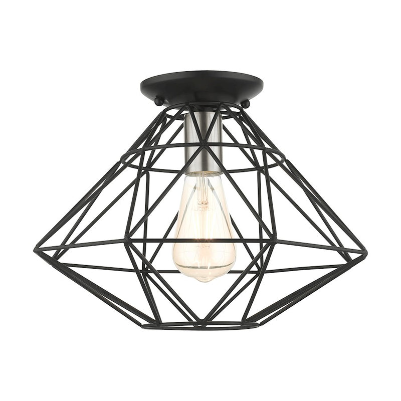 Livex Geometric 1 Light Flush Mount