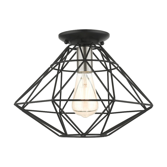 Livex Geometric 1 Light Flush Mount
