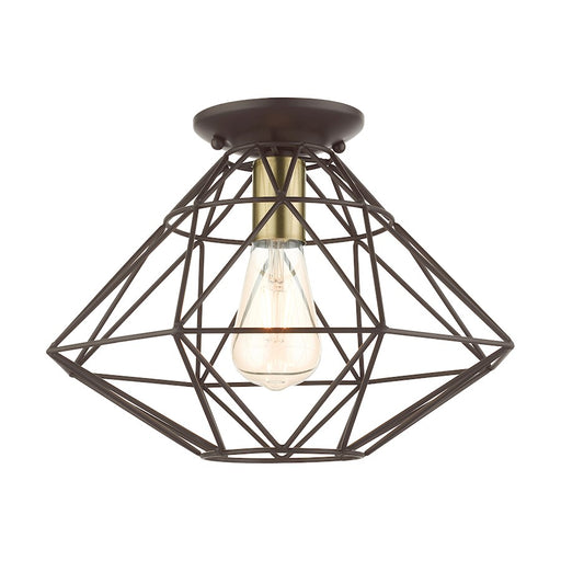 Livex Geometric 1 Light Flush Mount