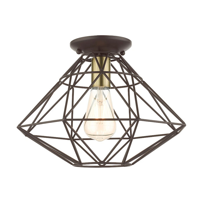 Livex Geometric 1 Light Flush Mount