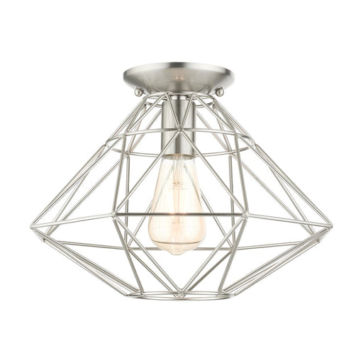 Livex Geometric 1 Light Flush Mount